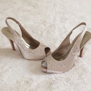 Stunning Champagne Sequined Shoes